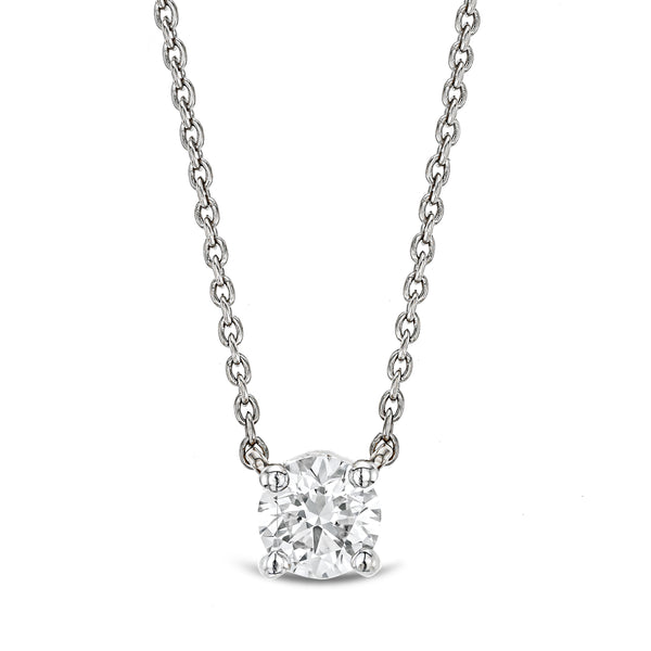 Wanderlust Floating Lab Diamond Solitaire Necklace 0.25ct H/SI in Silver